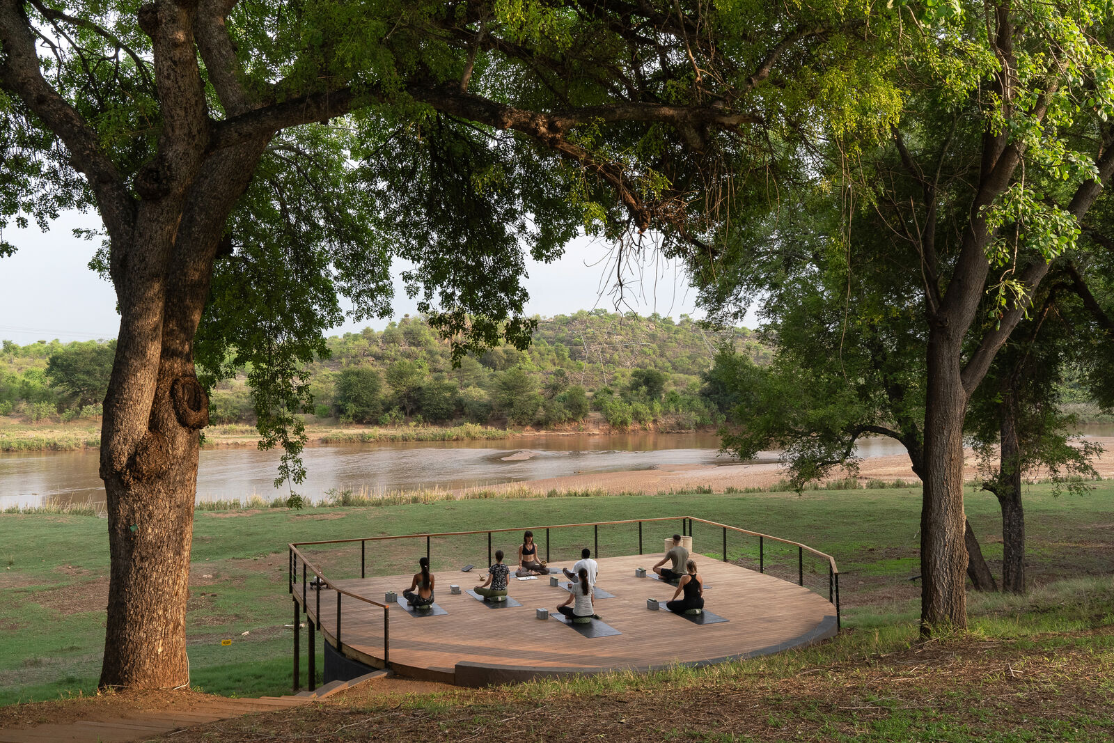 Meditation deck with view over the African wilderness