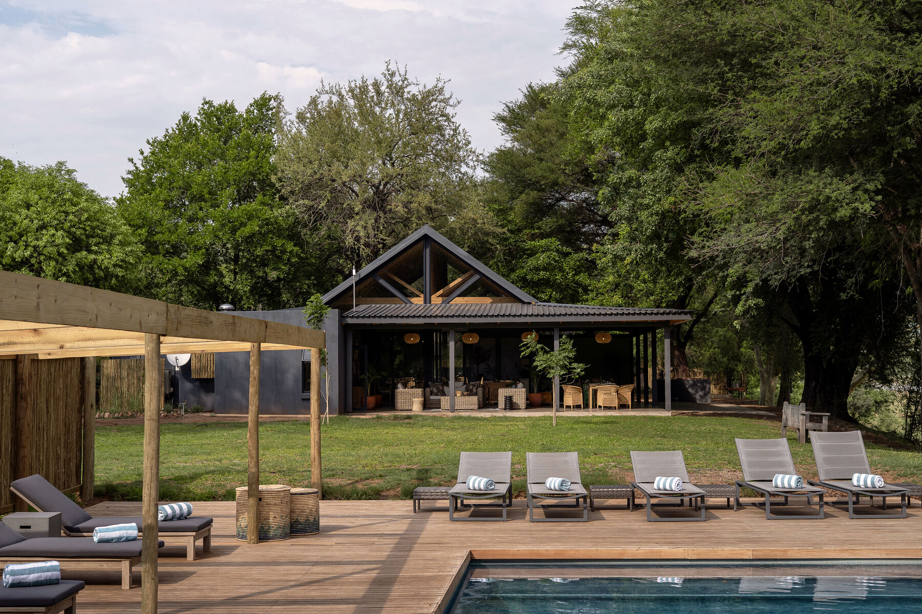 Lodge pool during the day